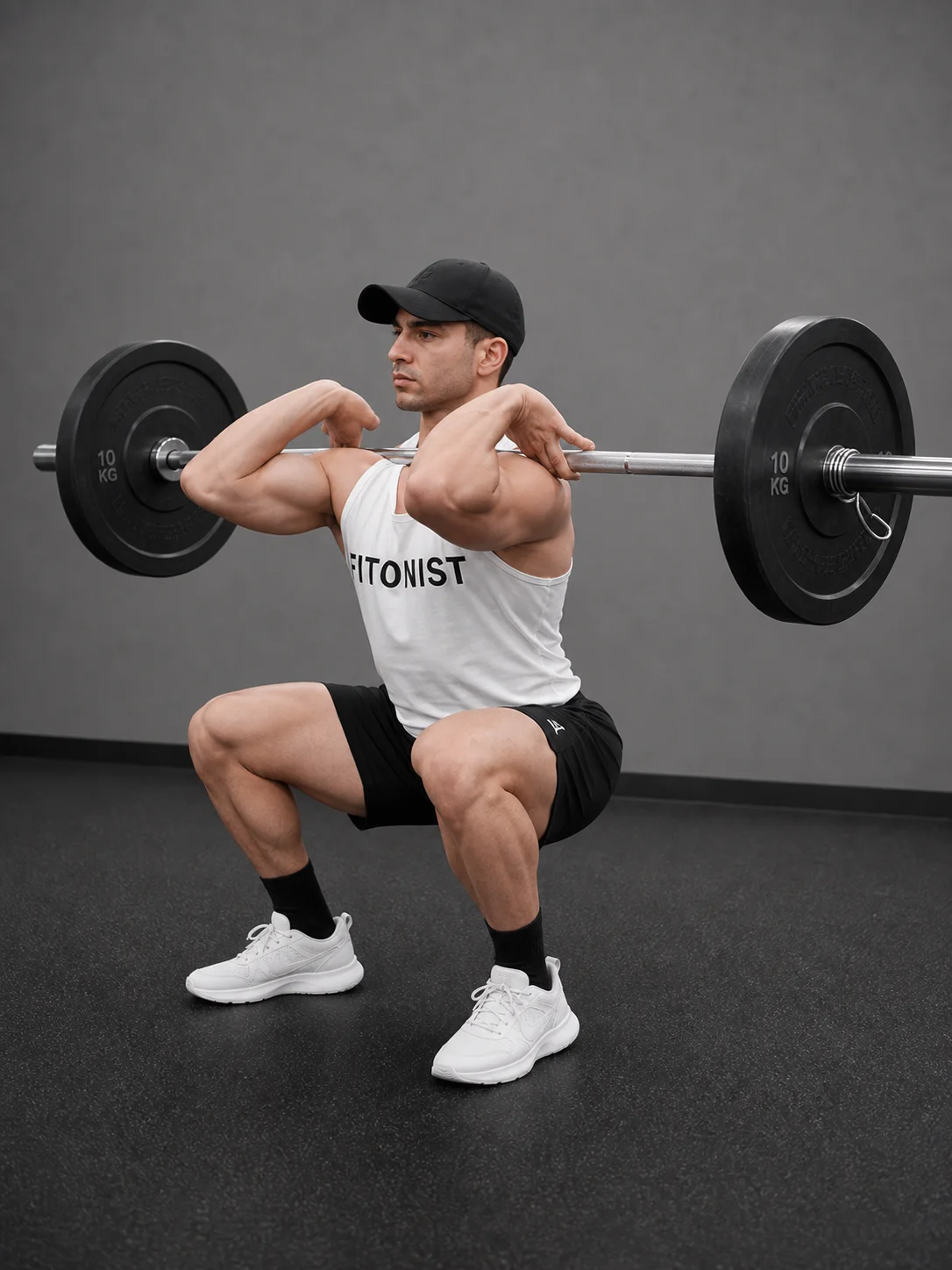 Illustration showing the Front Squat
