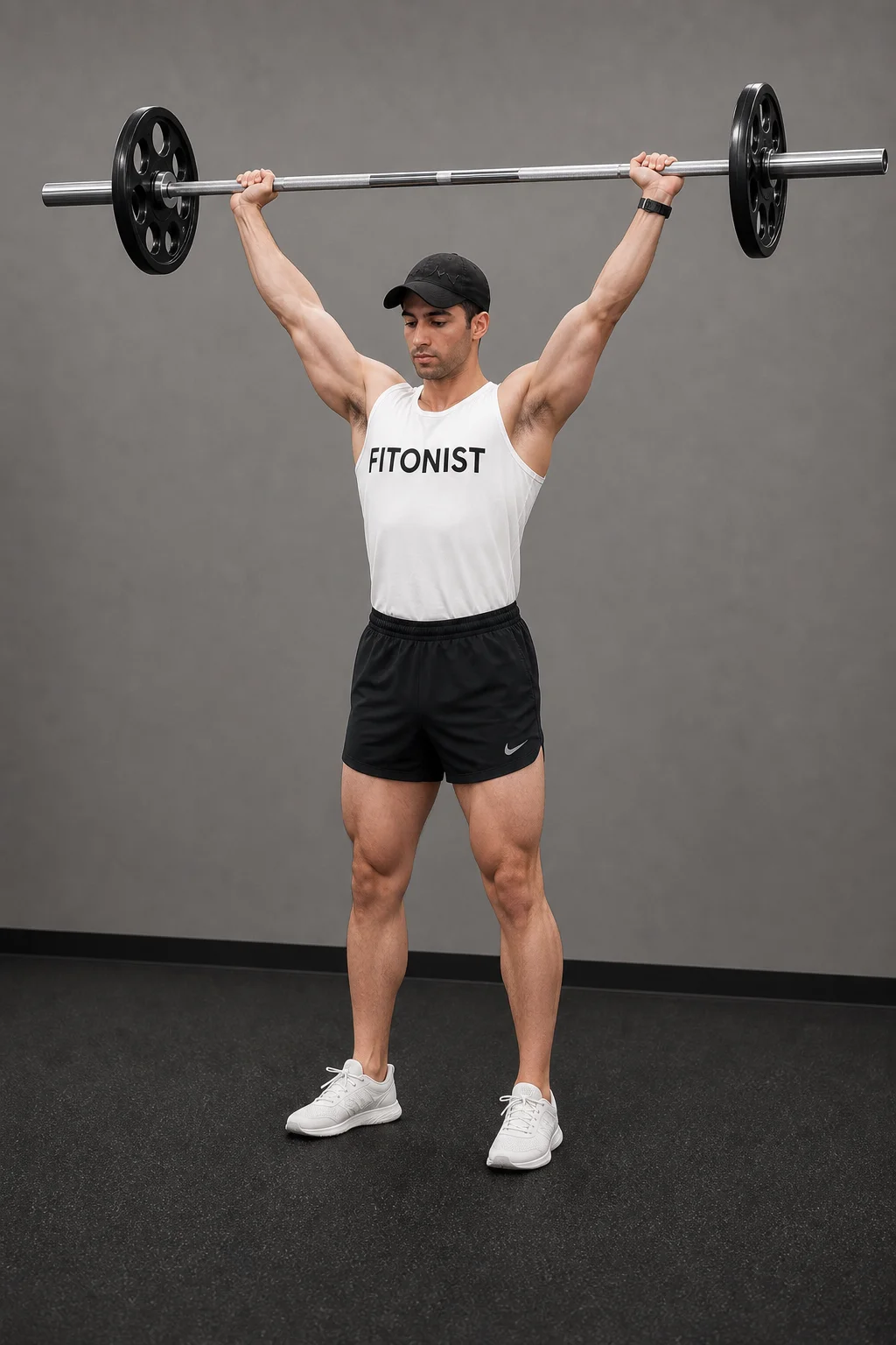 Illustration showing the Overhead Squat