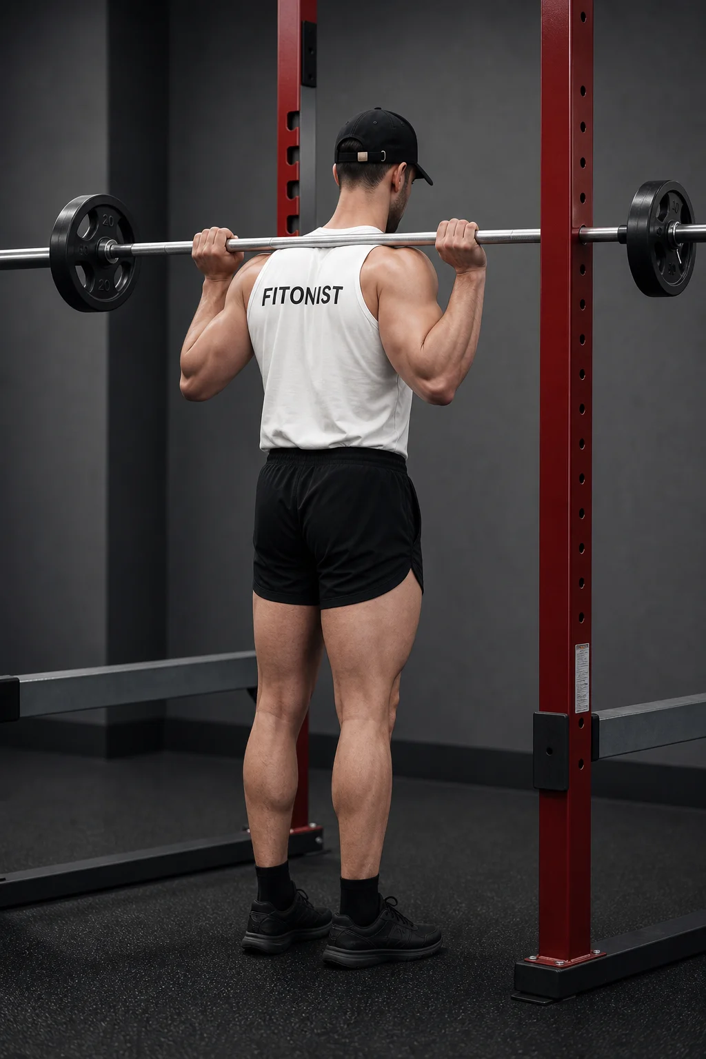 Illustration showing the Barbell Calf Raise