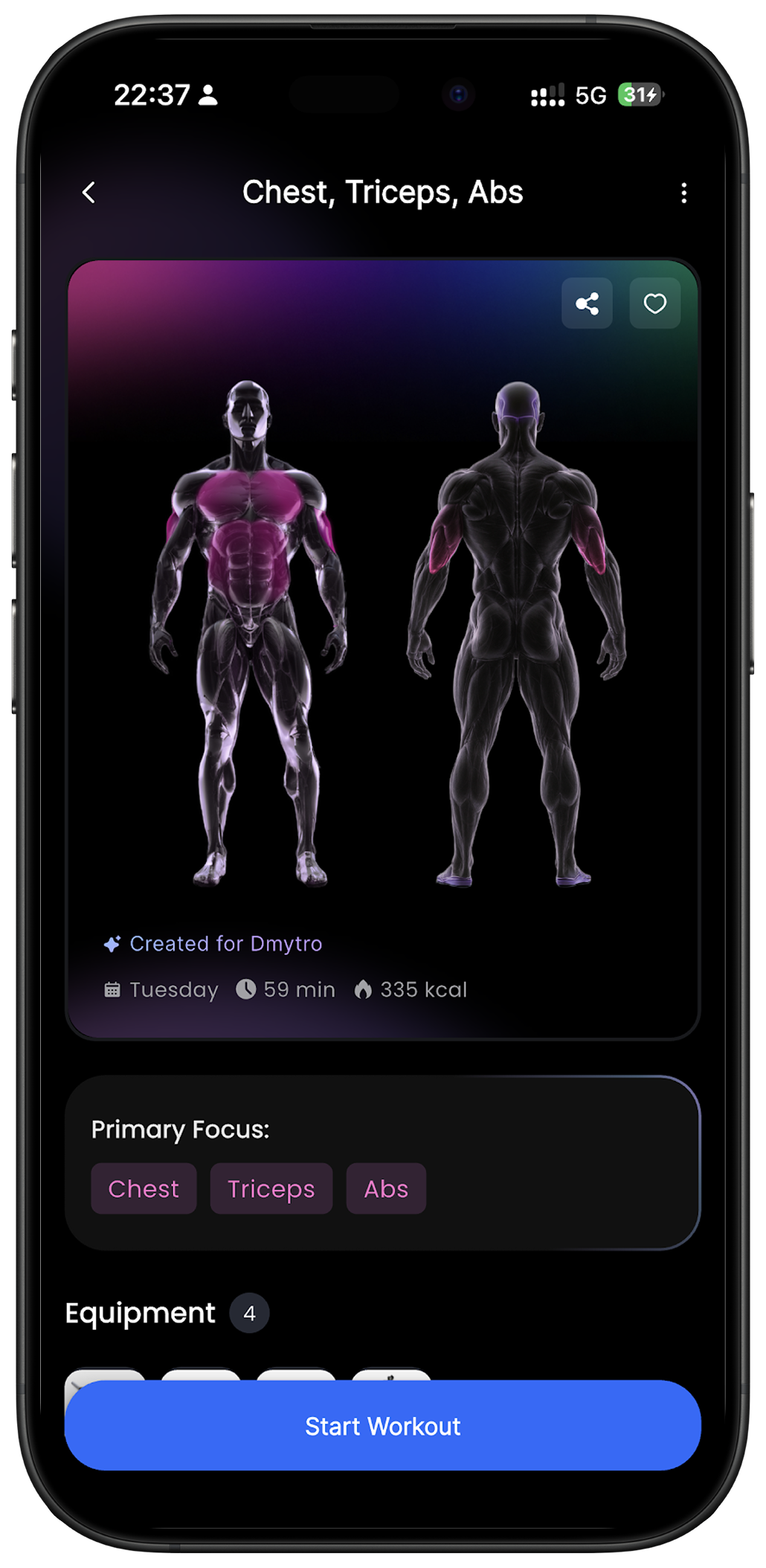Fitonist app screenshot