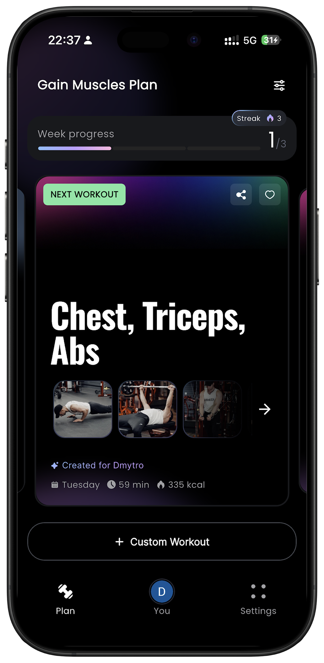 Fitonist app screenshot